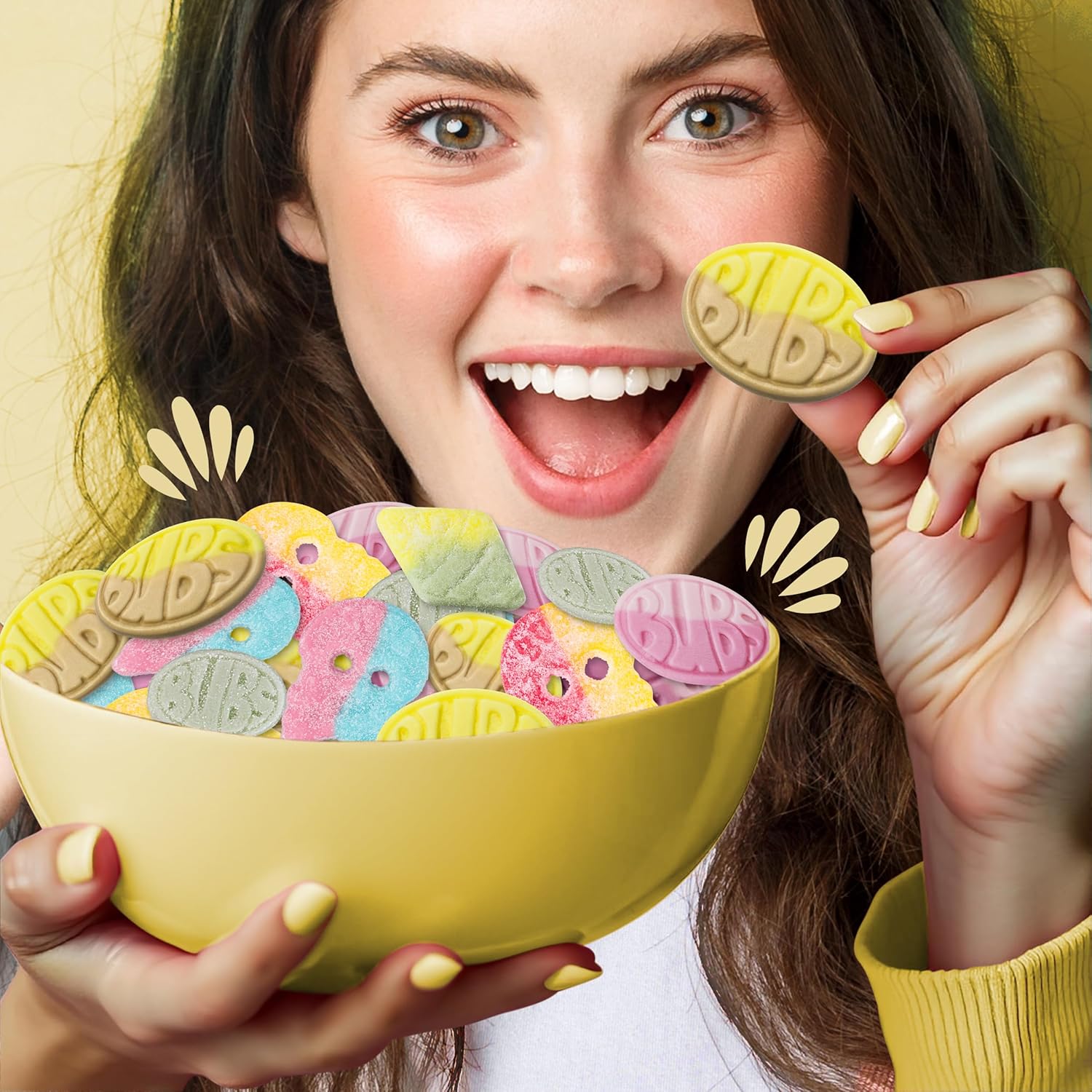 BUBS Swedish Candy Mix 1 lb - Authentic Sweet and Sour Swedish Gummies - Gelatin-Free Vegan Gummy Candy Assortment, Imported from Sweden - Foam Candy - Big Ovals, Dizzy Skulls, Tutti Frutti and More