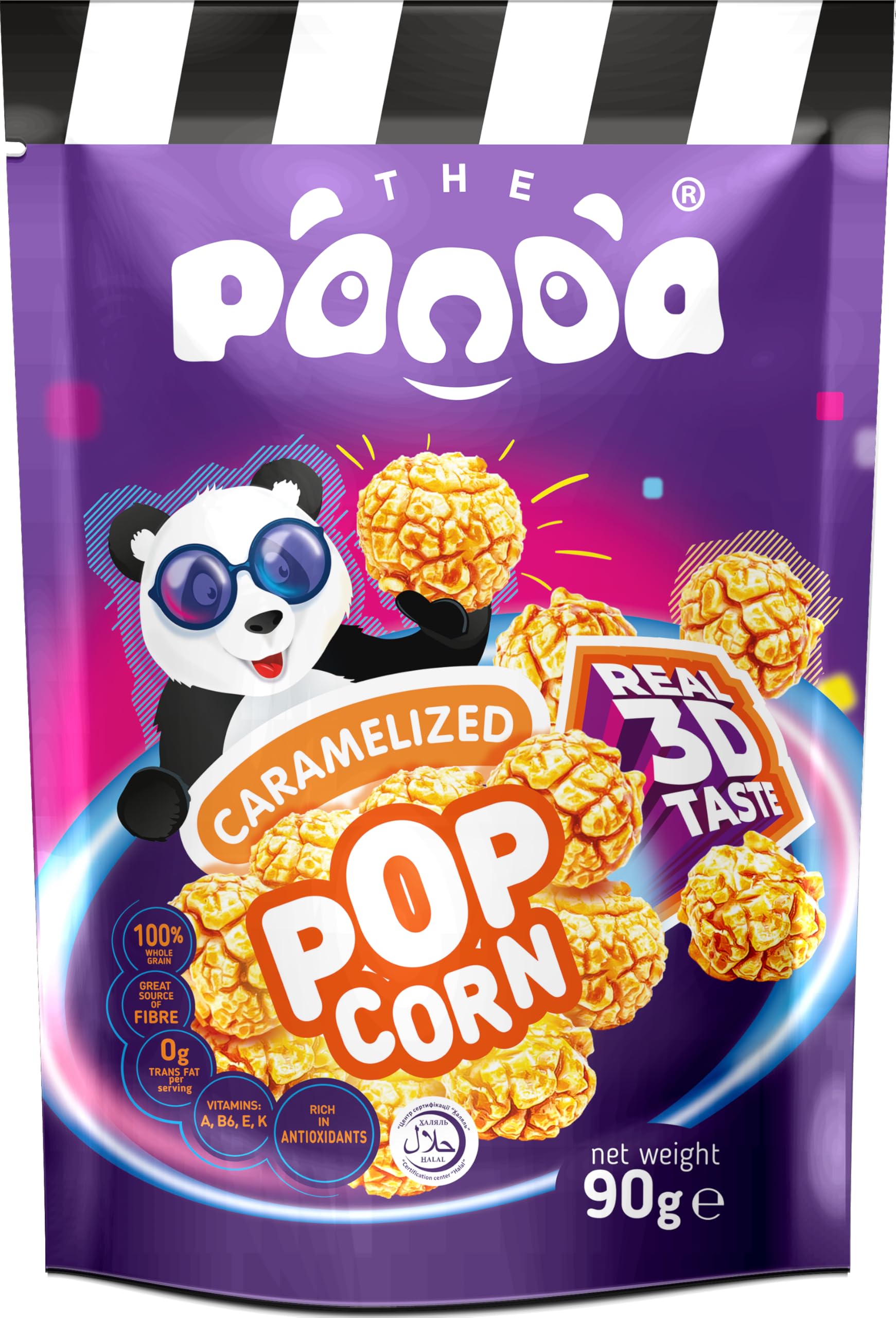 Pack 20x90 g Palomitas PANDA – popcorn dulce con sabor único, en formato doy pack divertido, ideal para niños y fiestas