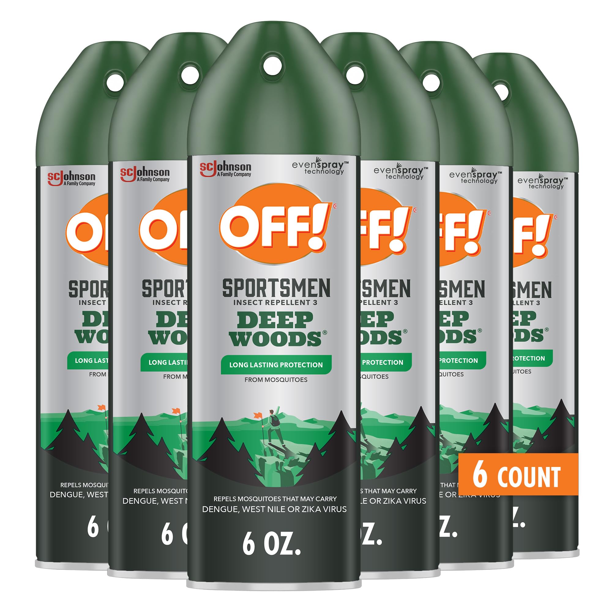 Deep Woods Sportsmen Insect Repellent Spray for Hunting Camping and Fishing 6 Ounce (Pack of 6)
