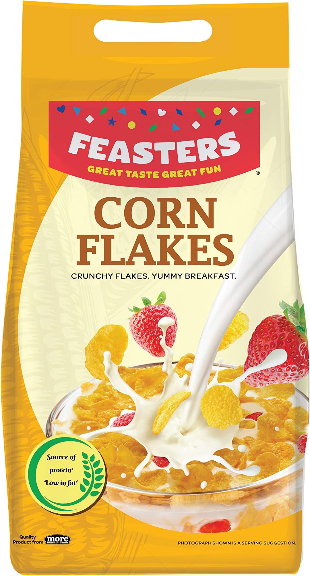Feasters Corn Flakes Plain Pouch, 1kg