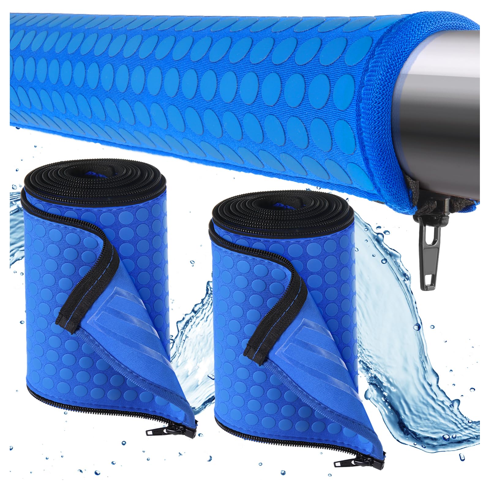 Housses De Main Courante Pour Piscine - Protection Anti-brûlure Et Anti-dérapante - Plusieurs Tailles (1,22 M à 3,05 M) - Installation Facile Sans Outil