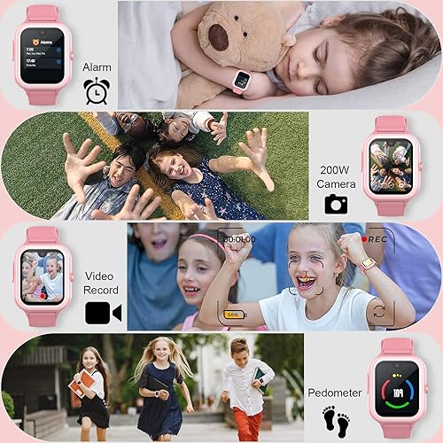 Miniatura 7 de LogHog 4G WiFi SIM Card Kids Smart Watch for Girl,1.78''Large Amoled Screen GPS Watch for Teen Students with SOS,Camera,2-Way Video Calling,