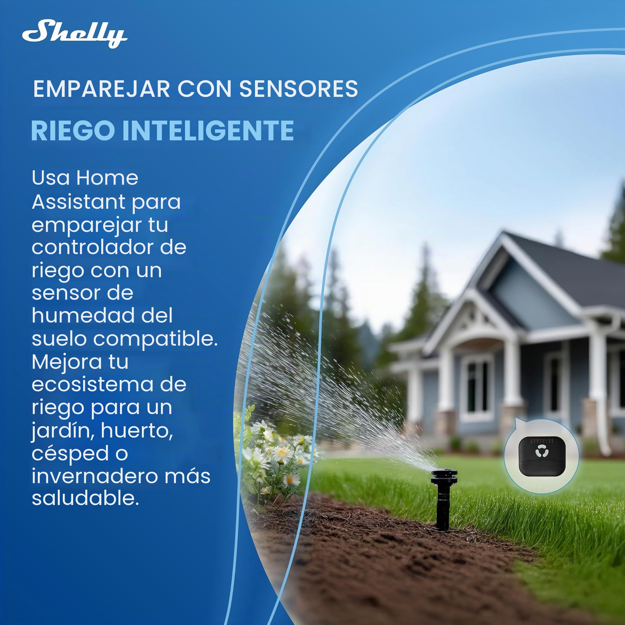FRANKEVER Sprinkler Controller FK-06X – Controlador de riego inteligente para jardín, Wi-Fi, 6 Zonas de riego, Salidas de 24 VAC, Temporizador de riego automático, Accesso por Shelly Smart Control app
