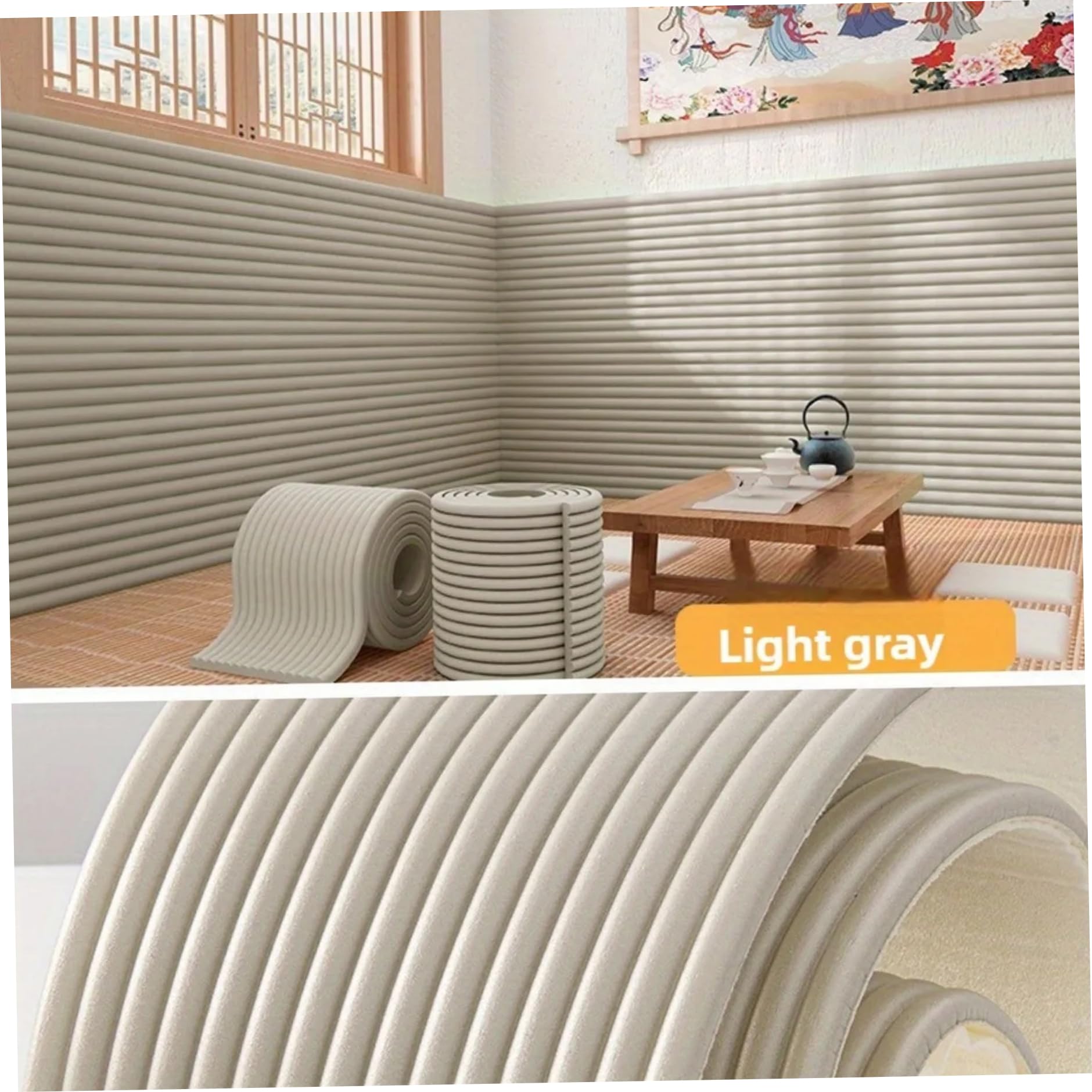 Protecteur d'angle bébé, Panneaux muraux rembourrés Anti-Collision 20x79, Bande de sécurité Auto-adhésive en Mousse Souple pour Chambres à Coucher, têtes de lit, escaliers.