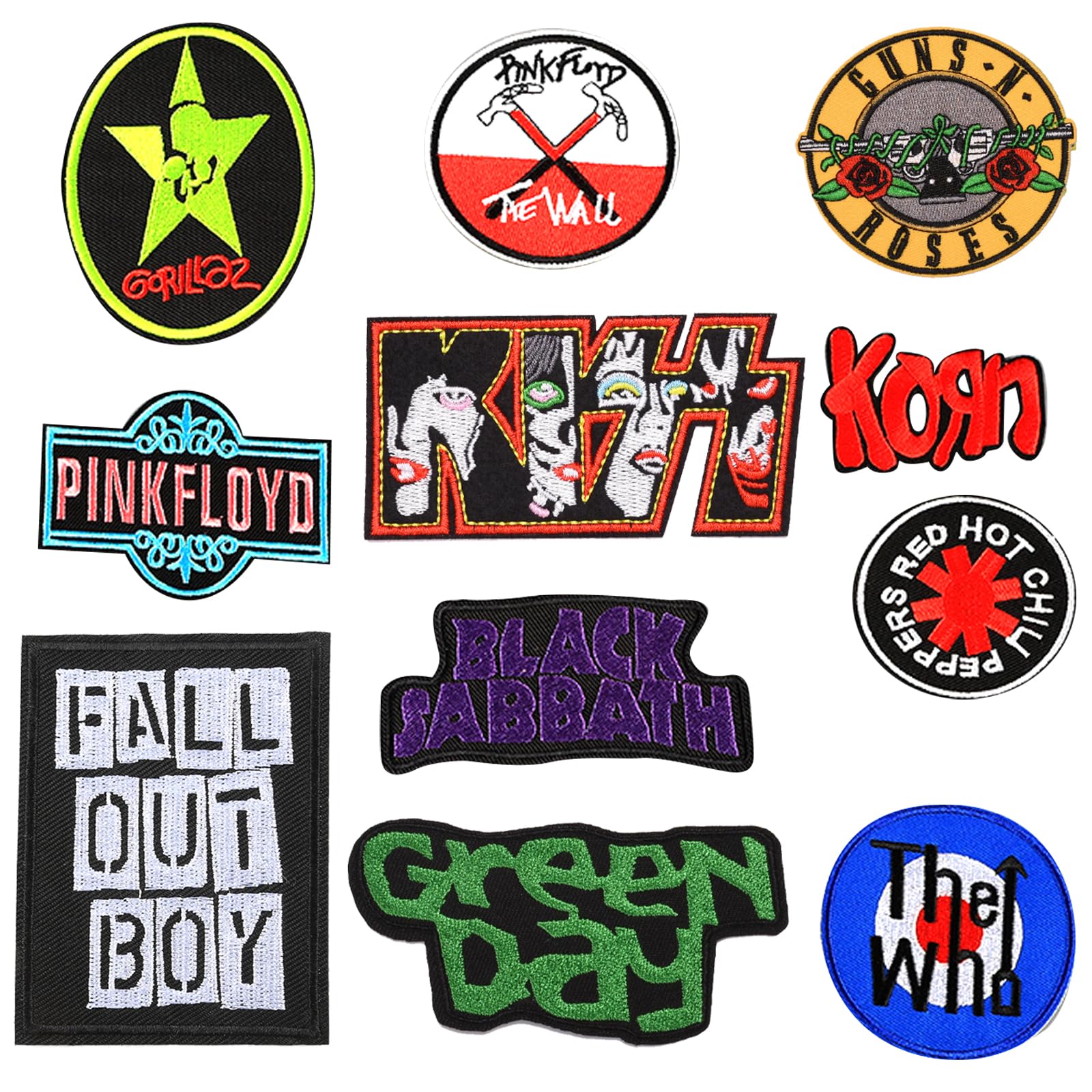 DAVBNM 11 Pieces Iron on Patches, Embroidered Iron On Patches, DIY Sew Applique, Applique Patches, for Backpacks, Jackets, Jeans, Clothes