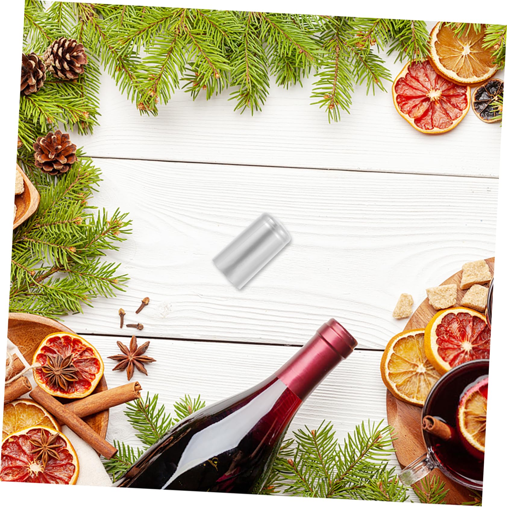 BRIGHTFUFU Red Wine Bottle Sealing Film 100pcs Heat Shrink Wine Bottle Seals Cork Replacement Air-tight Decorative