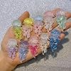 10 Pieces Jellyfish Decor, Fluorescent Jellyfish Figure, Colorful Resin Crystal Shimmer Decoration, DIY Jewelry Accessories, Craft Supplies, Marine Animals, Glow Under UV Lamp