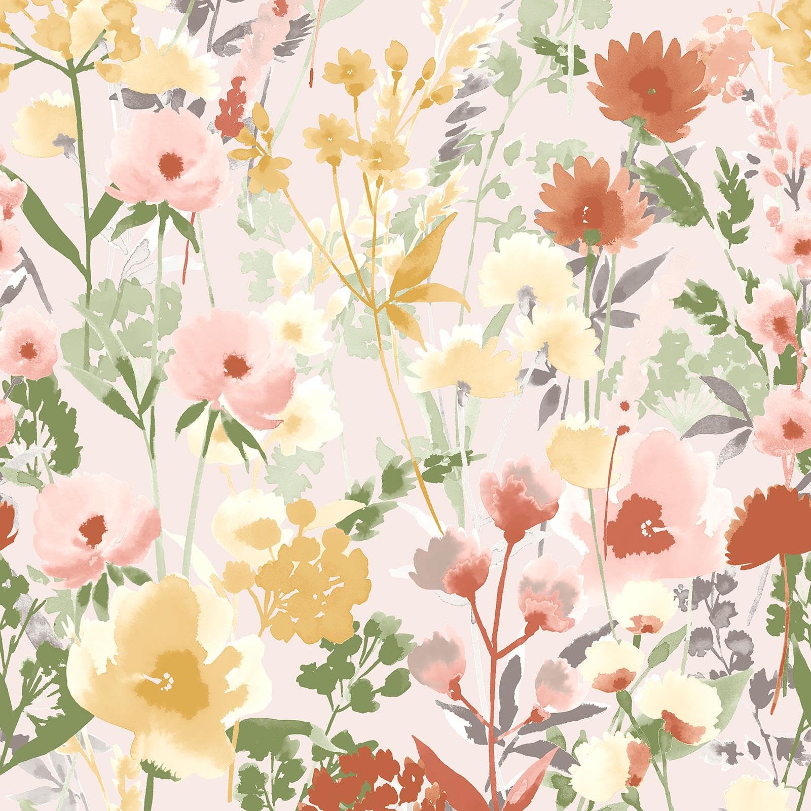 Lansfield Countryside Floral Pink Wallpaper Paste The Paper Heavyweight