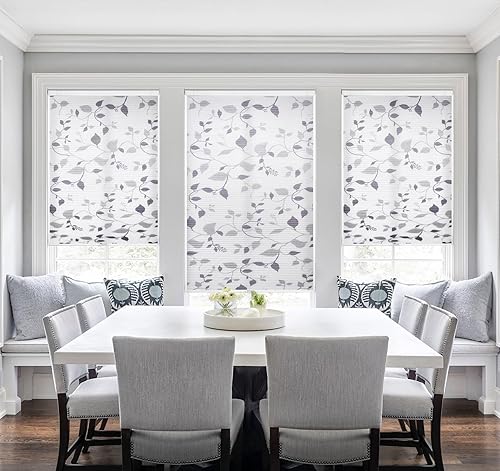 Miniatura 5 de LazBlinds Persianas celulares sin cordón, sin herramientas, sin taladro, con panal de abeja, persianas plisadas para ventana, tamaño de ventana, 35