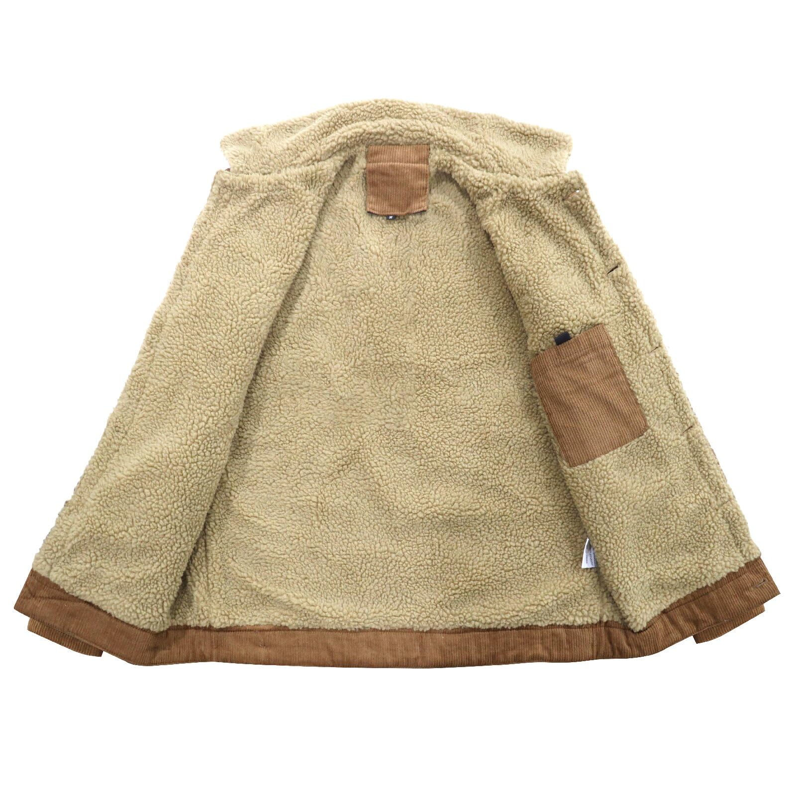 Giacca in velluto a coste da Uomo, Giacca da Camionista Calda in Pile Militare, Antivento Cappotto Cargo, Giacca Invernale con Bottoni