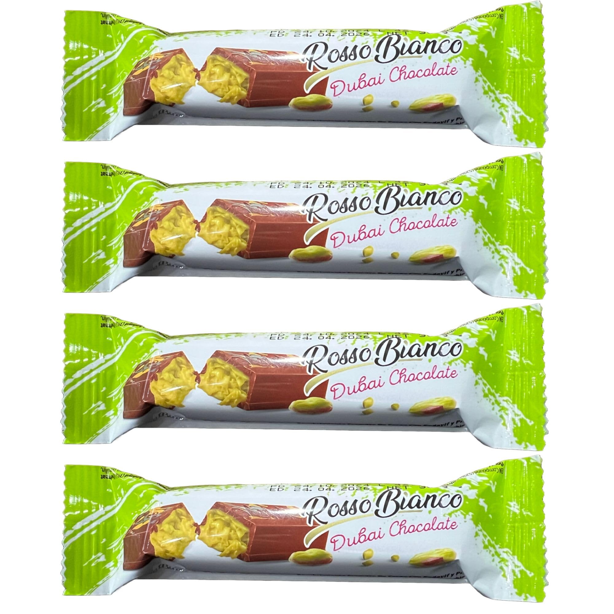 Rosso Bianco Dubai Chocolate 4x36gr (Pack of 4)