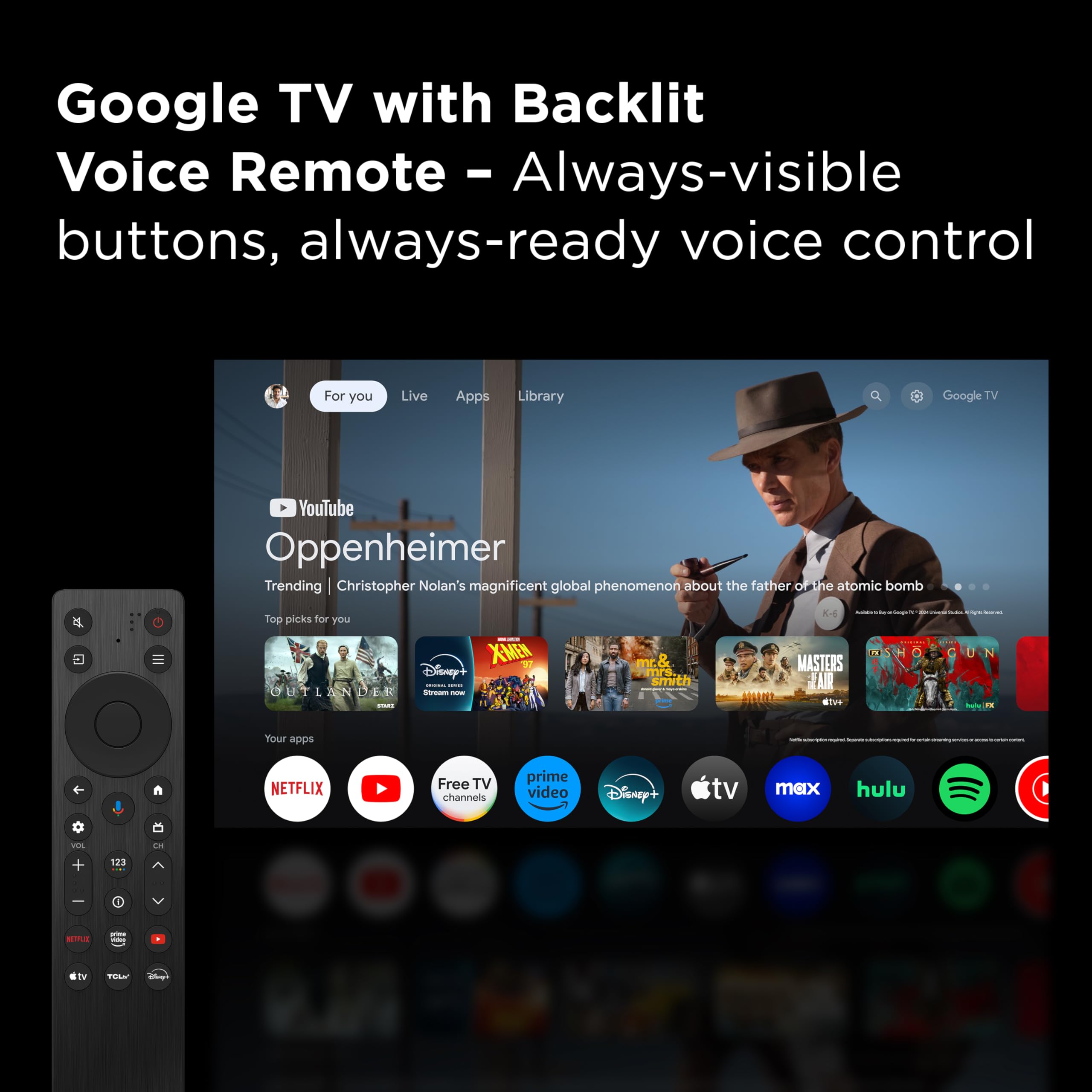 TCL 75 Inch Class T7 Series | 4K QLED HDR | 75T7, 2025 Model | 120HZ-144HZ High Brightness Smart Google TV Dolby Atmos Audio | Voice Remote Alexa Gaming Streaming Television