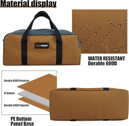 Miniatura 3 de MELOTOUGH Bolsa de herramientas pequeña de lona con kit combinado de cremallera, incluye 2 bolsas organizadoras de herramientas medianas para