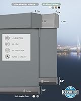 Vista 5 de Yoolax Persianas solares motorizadas que filtran la luz, persianas inteligentes con control remoto, funcionan con Alexa, persianas enrollables