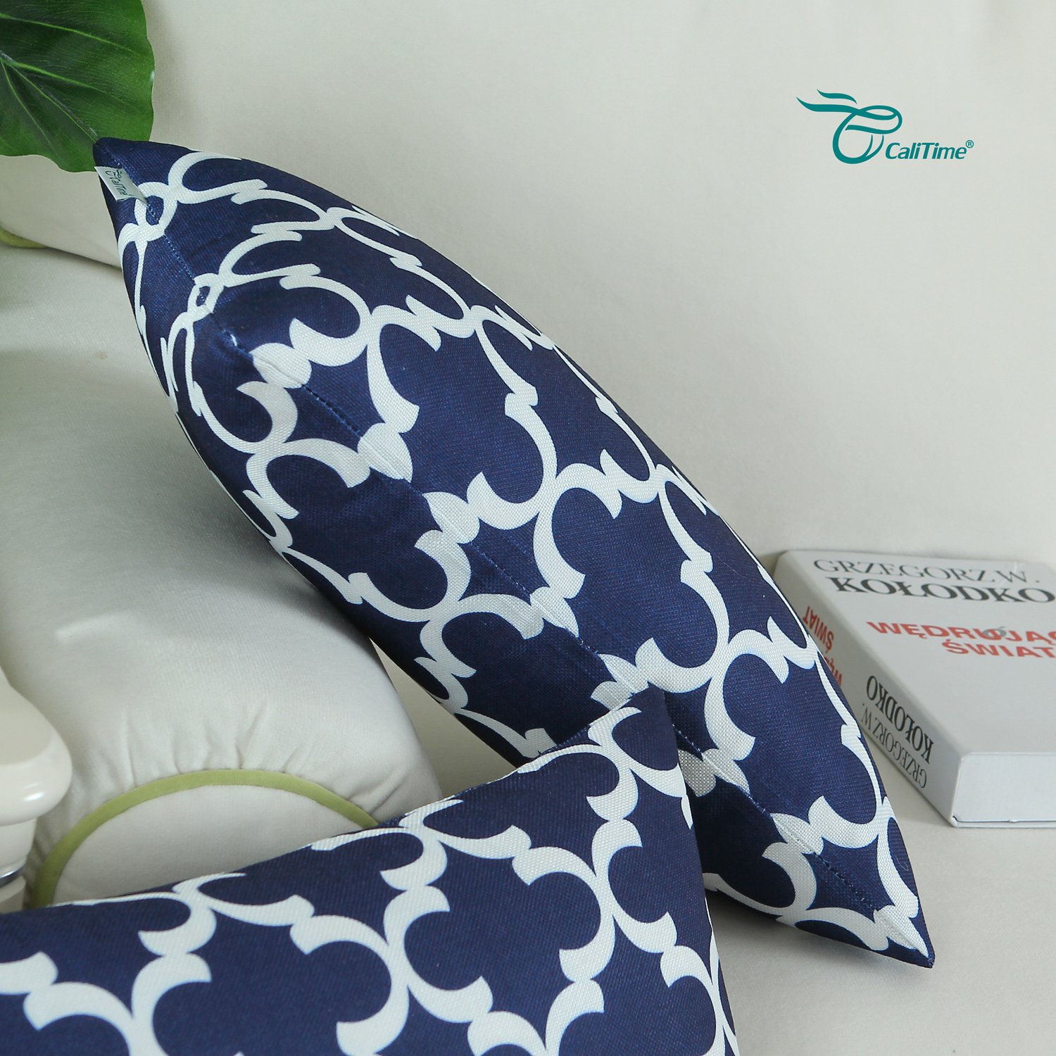 2 Federe Per Cuscino 30x50 Cm CaliTime - Tessuto Jacquard Con Cerniera Invisibile - Divano E Camera Da Letto - 2