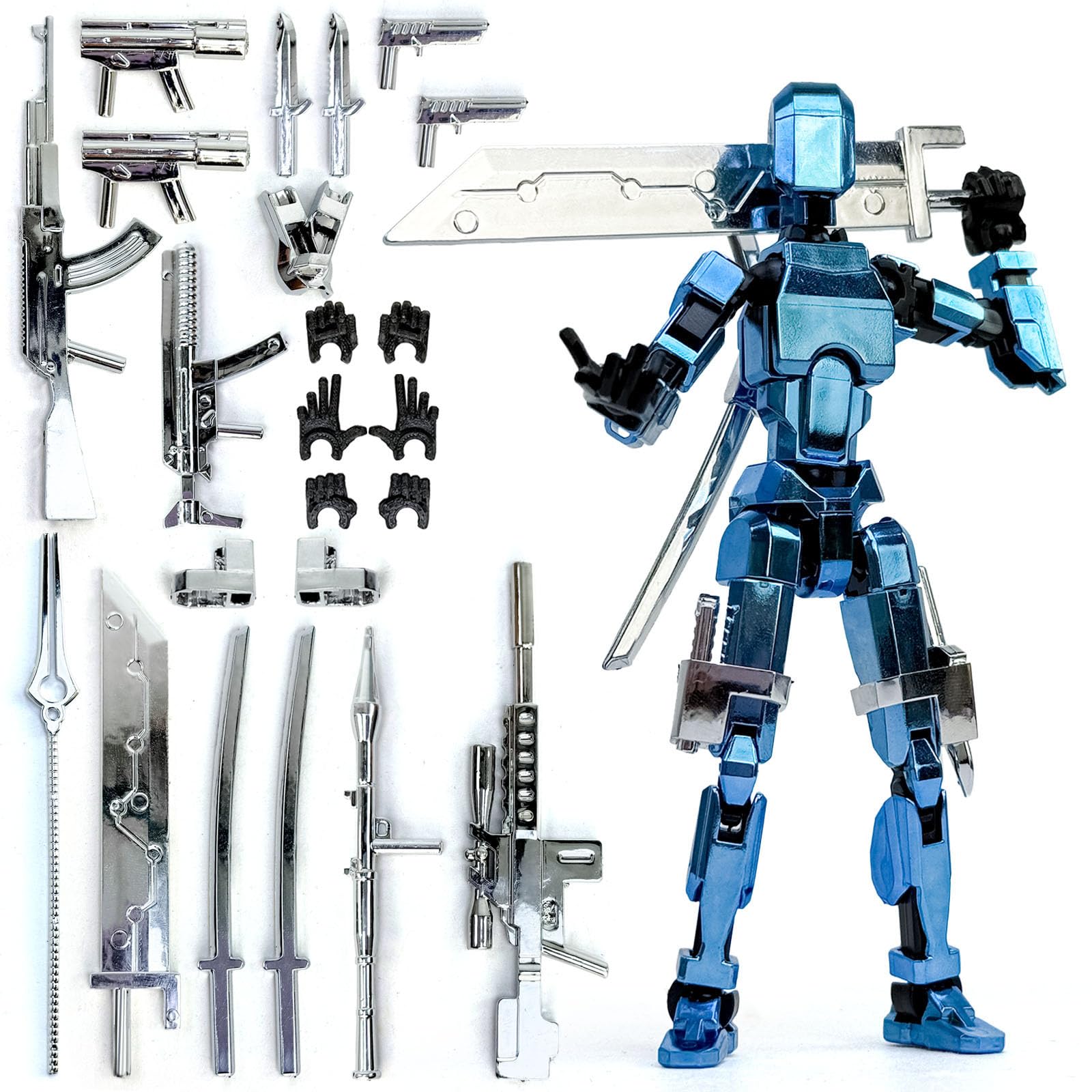 3D Printed 13 Action Figure Assembly Completed Lucky Dummy Robot set