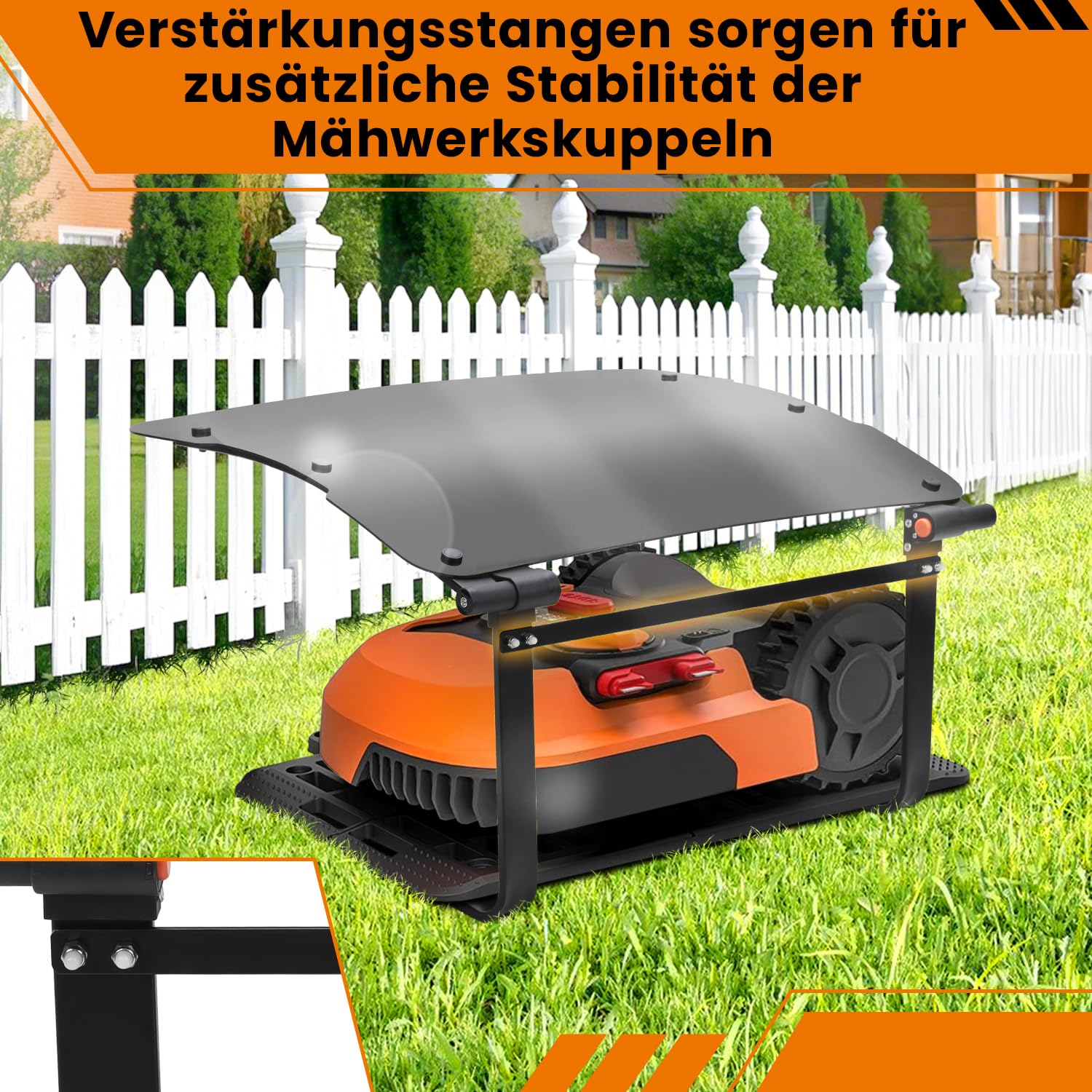 Garage voor robotmaaier, overdekte carport voor robotmaaier, garage