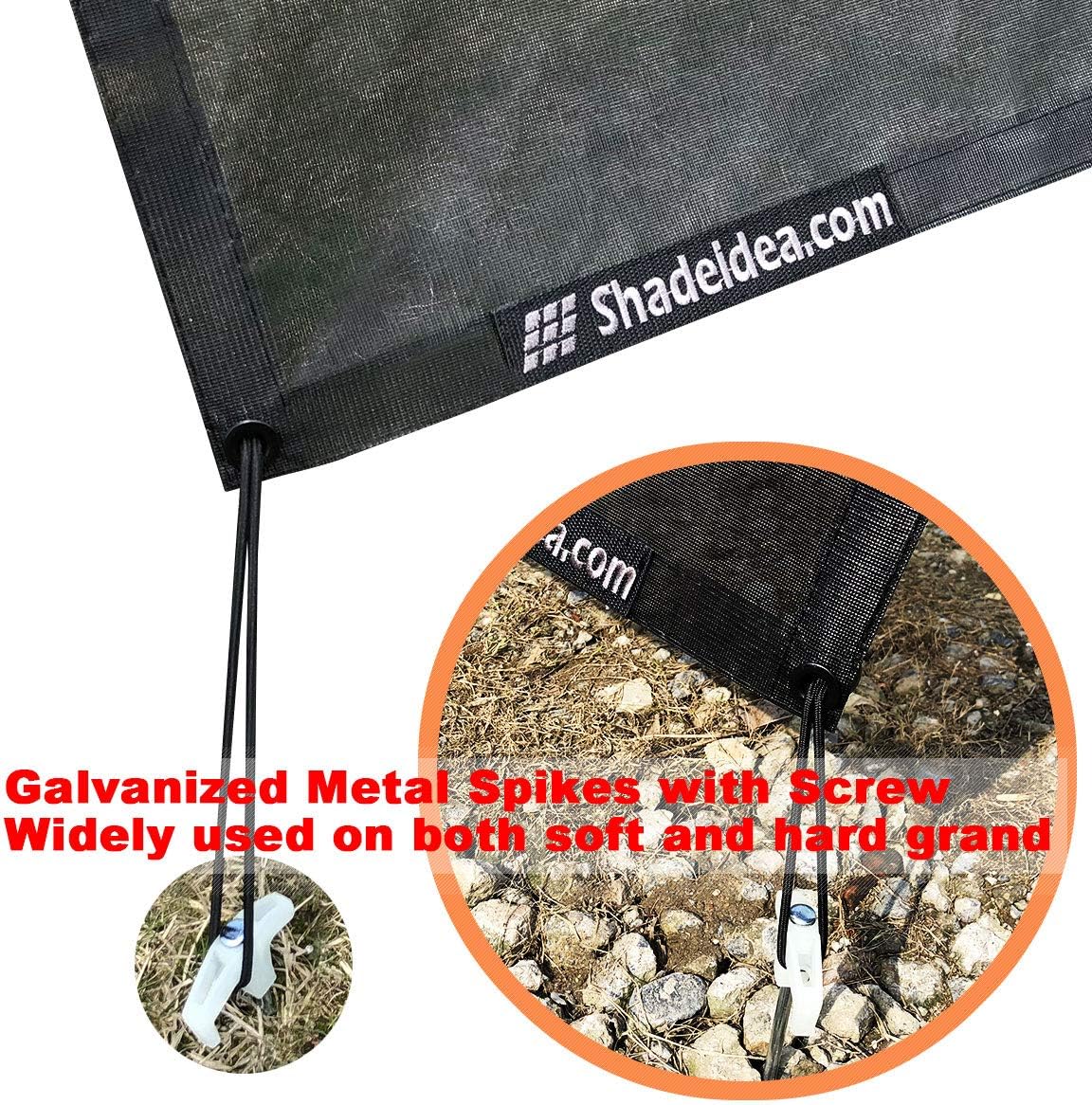 Shadeidea RV Awning Sun Shade Screen for Rv Awning - 9' X 19' 5'' (fit for 20' Awning) Black Mesh Sunshade Motorhome Camping Trailer Screen Shade UV Sunblocker Canopy Sunscreen - 3 Year Warranty