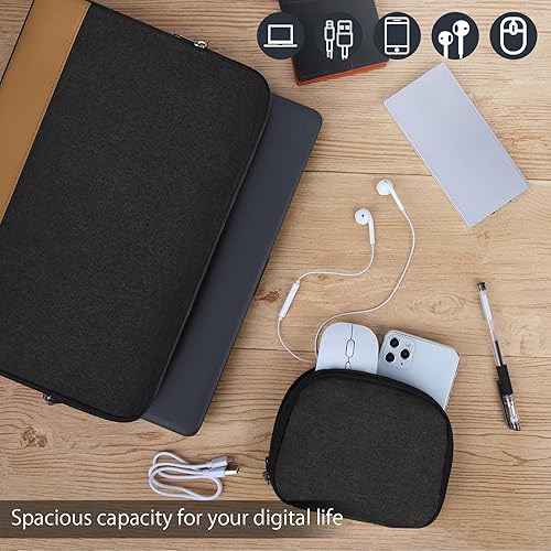 Miniatura 5 de Funda para laptop de 14 pulgadas impermeable portátil con bolsa de accesorios bolsa protectora para laptop compatible con MacBook AirPro de 14