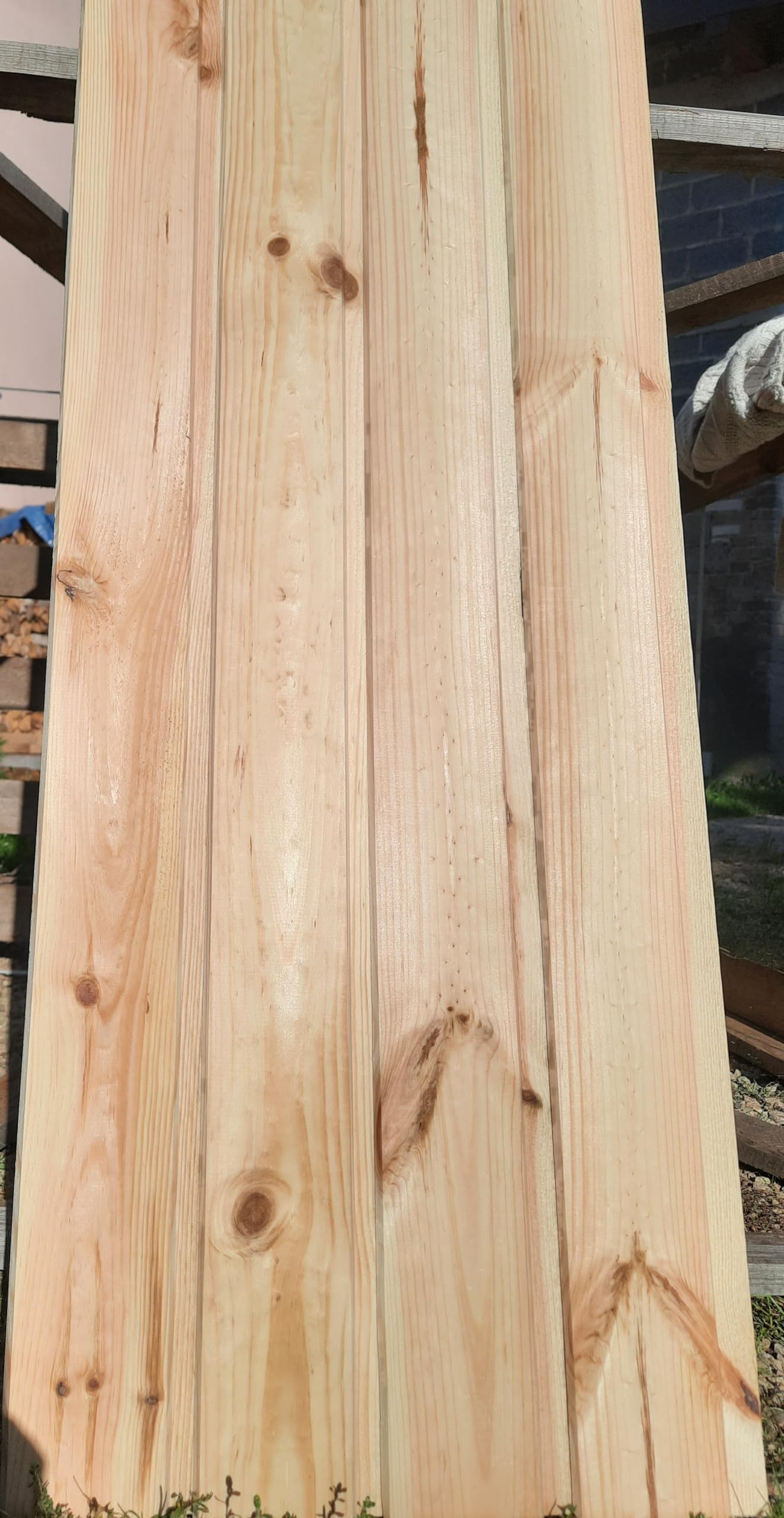 AZZAP Profilbretter Profilholz Fassadenprofil Fasebretter Kiefer 16x90mm Länge:100cm Holz 30 St.