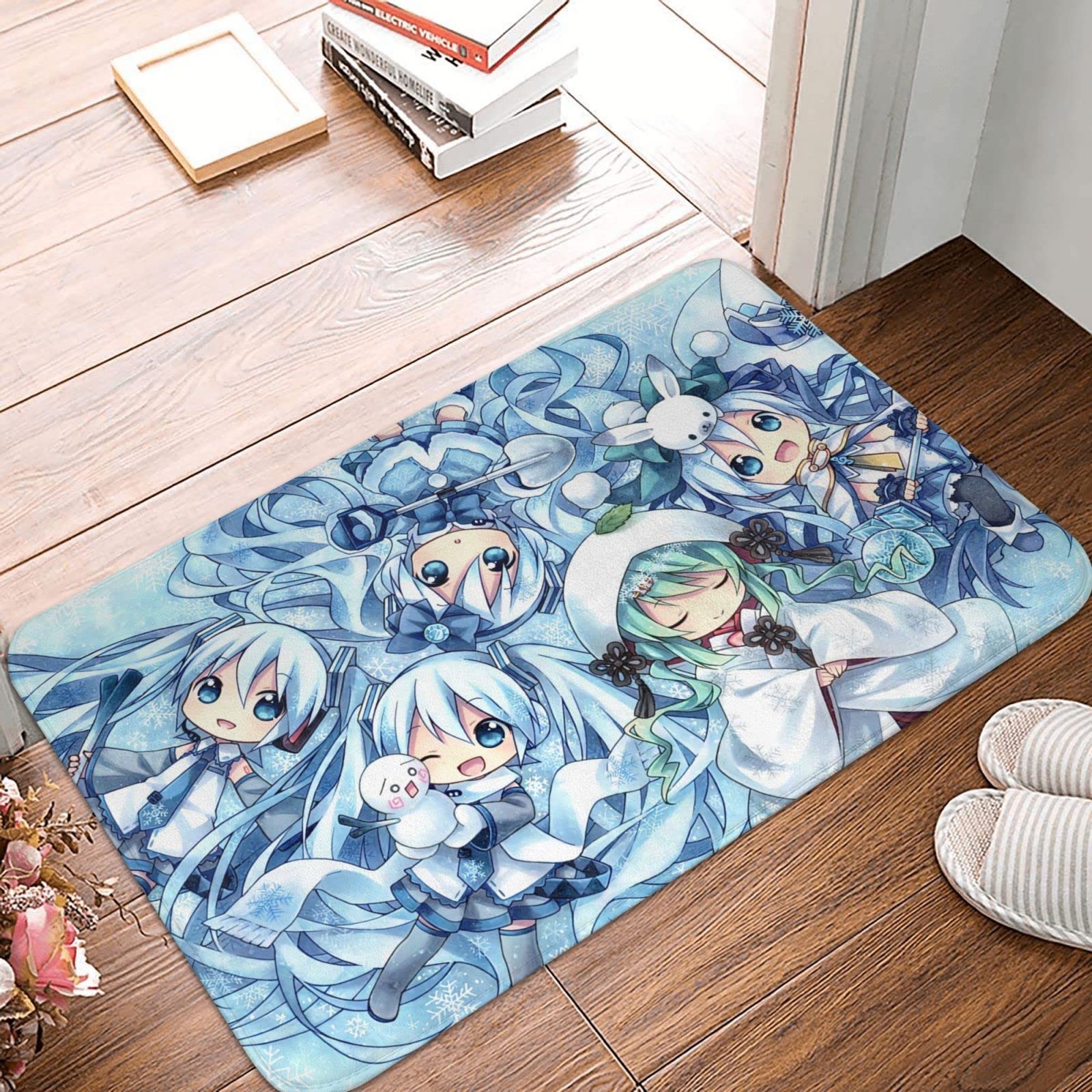 初音ミク　ラグ　125×160 カーペット　パントリー　キッズマット　レア　限定 Amazon | バスマット 初音ミク Miku ドアマット 40x60cm 玄関
