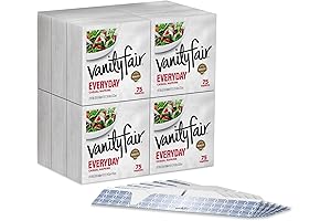 Vanity Fair Everyday Casual Paper Napkins and Napkin Holders, Classic White, 906 Piece Set