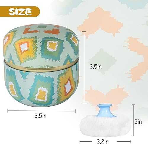 Miniatura 2 de WEMEGA - Estuche de polvo corporal con contenedor de polvo de soplado en polvo, caja de té para bebés y mujeres, estuche de polvo y polvo para