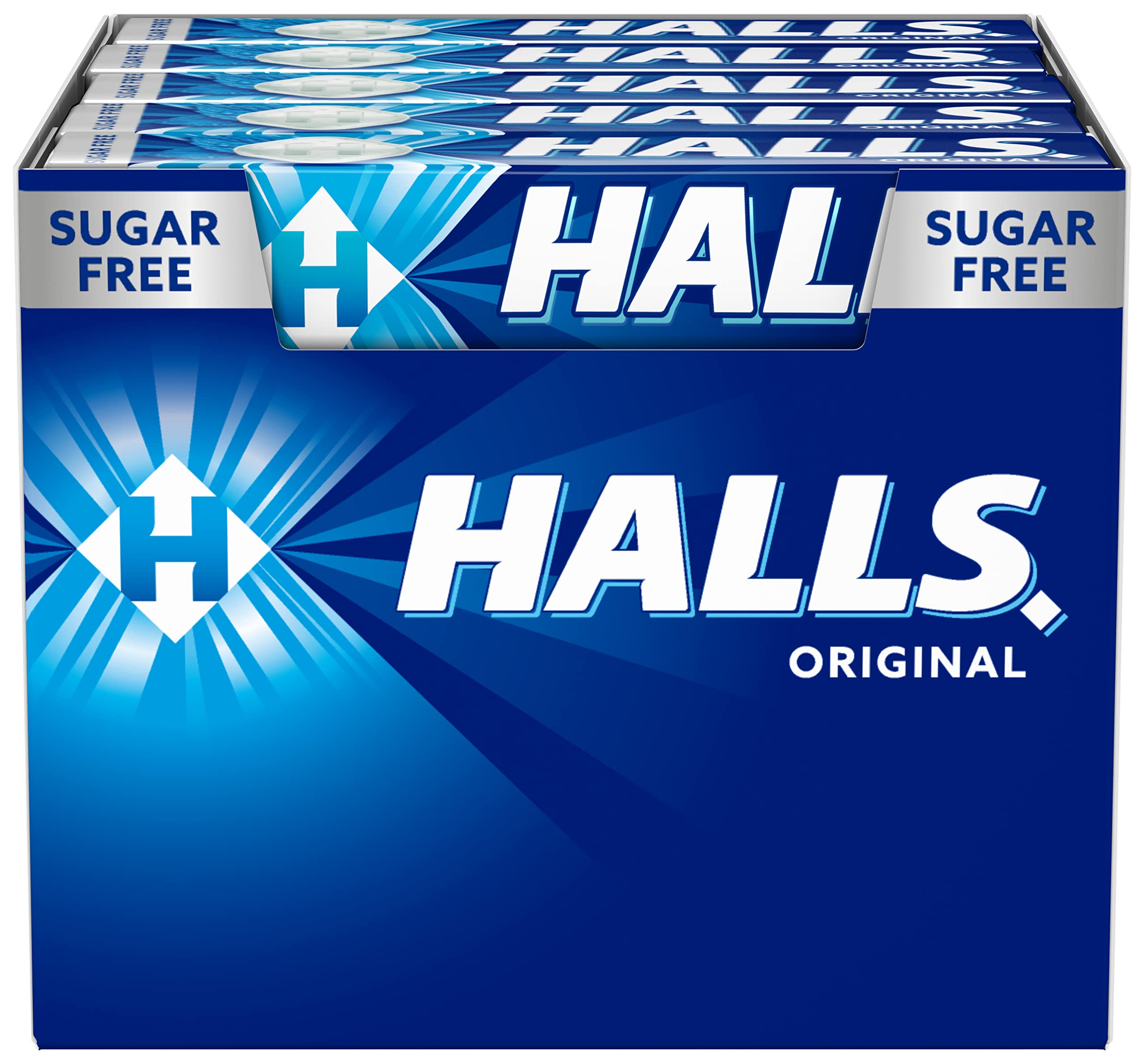 Halls Eucalipto Sin Azúcar, Caja 20 Sticks 32 g