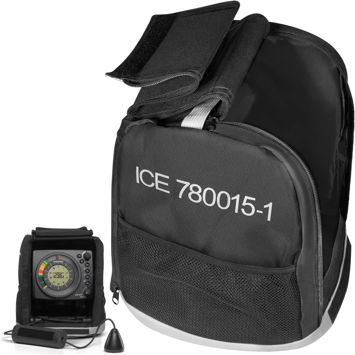 780015-1 Compatible with Humminbird ICE Flashers ICE 35, ICE 45, ICE 55 Models, CC ICE Fishing Flasher Soft Sided Carrying Case Storage Travel Bag for Portable GPS Navigators
