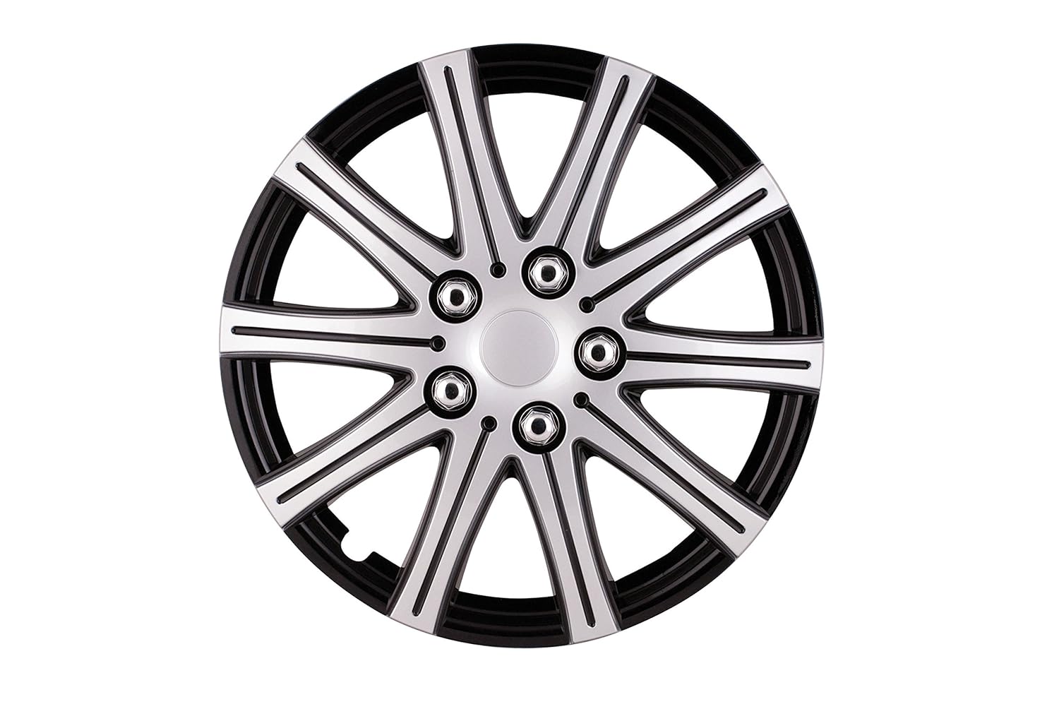 SUMEX 505124P Hub Cap (13" Set of 4 "FUJI" black and silver color