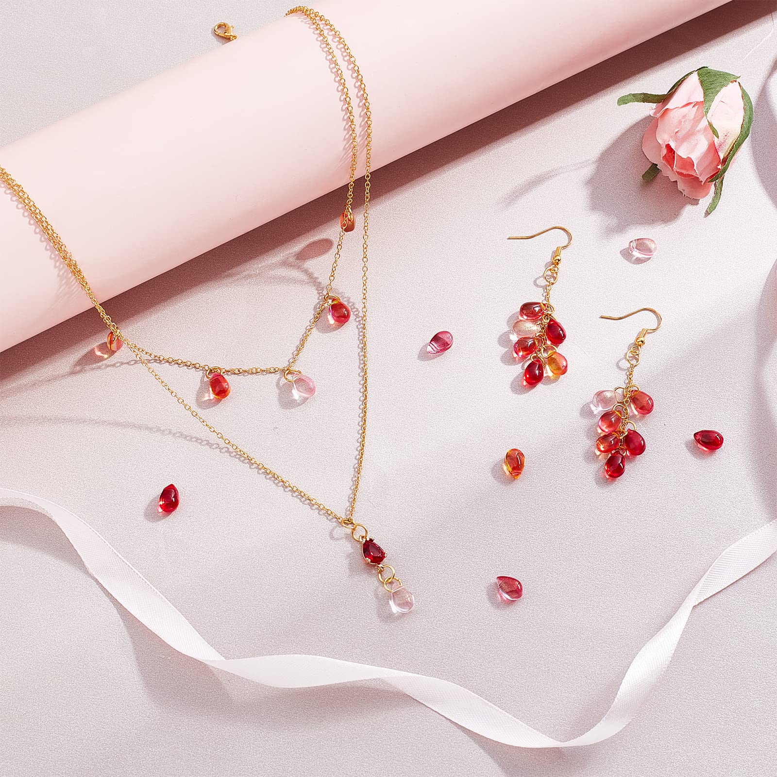 AHANDMAKER 120 Pièces De Perles De Verre Tchèques En Forme De