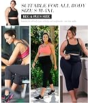 HLTPRO 3 Pack Leggings for Women - High Waisted Tummy Control Plus Size Soft Pants for Workout Running Yoga