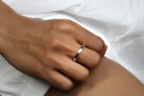 Chic Thin Gold Ring - Delicate Engravable Simple Rings, Everyday Rings, Stacking Rings - Handmade Minimalist Rings for Wedding, Engagement, Promise, Anniversary - Customizable Jewelry