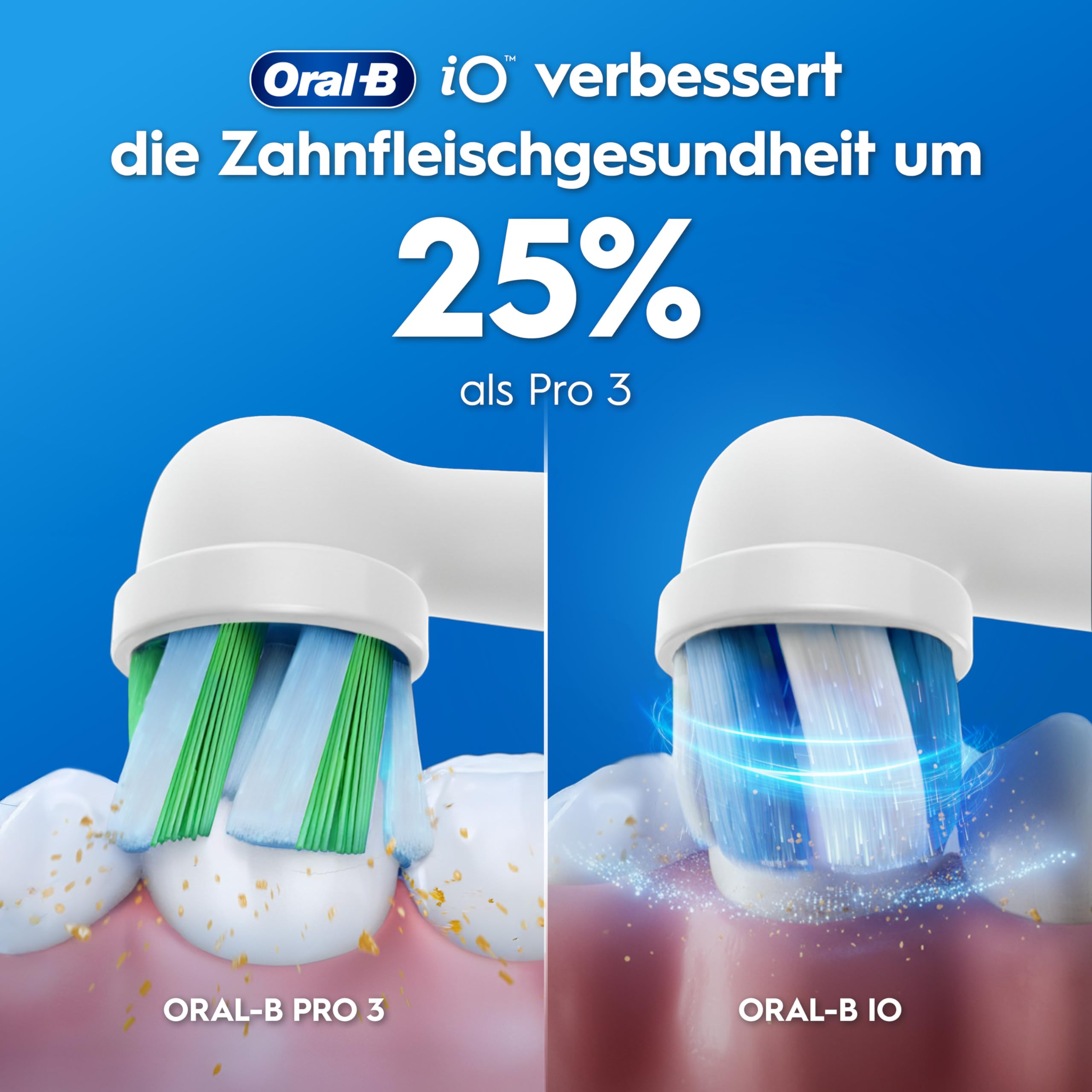 Oral-B iO Series 2 Elektrische Zahnbürste, Grün | Inkl. 1 Aufsteckbürste, Reise-Etui, GUT GETESTET von STIFTUNG WARENTEST, Electric Toothbrush mit 3 Putzmodi für Zahnpflege