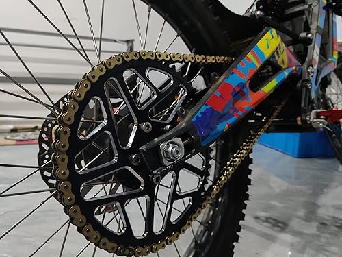 Miniatura 3 de Piñón trasero de la motocicleta 62T 420 echada 7075 aleación de aluminio de aviación para Sur Ron Light Bee SX, Segway X160X260, Talaria Sting -Negro