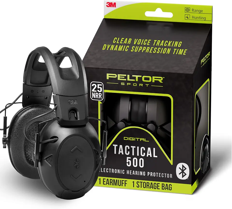 Peltor Sport Tactical 500 Bluetooth Electronic Ear Muffs, 25 dB NRR
