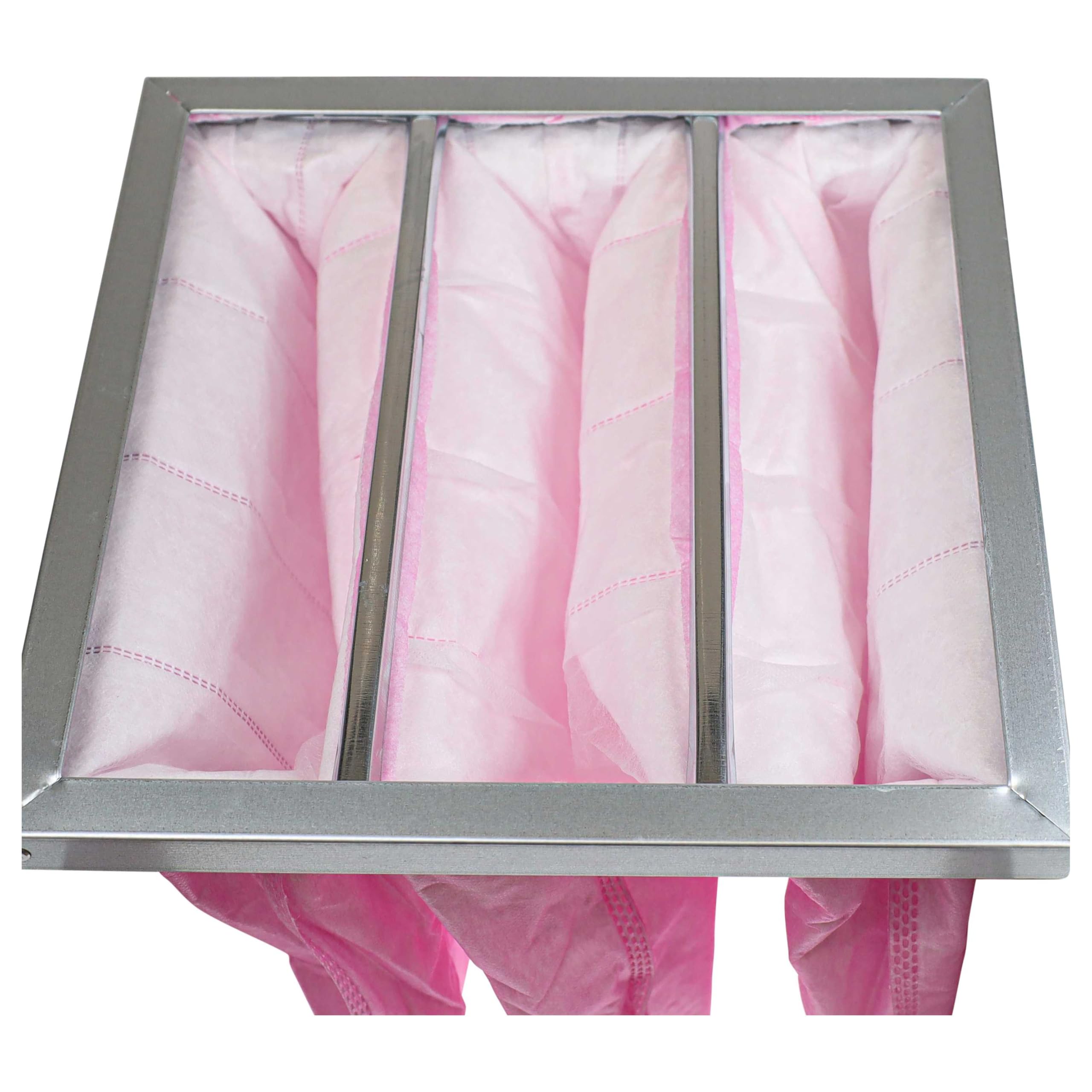 vhbw 5x Filtros de bolsa reemplaza Nilan F003997 para sistemas aire acondicionado y ventilación - Filtro F7, 28,7 x 28,7 x 36 cm rosa