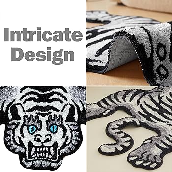 本物!　ホワイトタイガー tibetan tiger rug 本物! ホワイトタイガー tibetan tiger rug