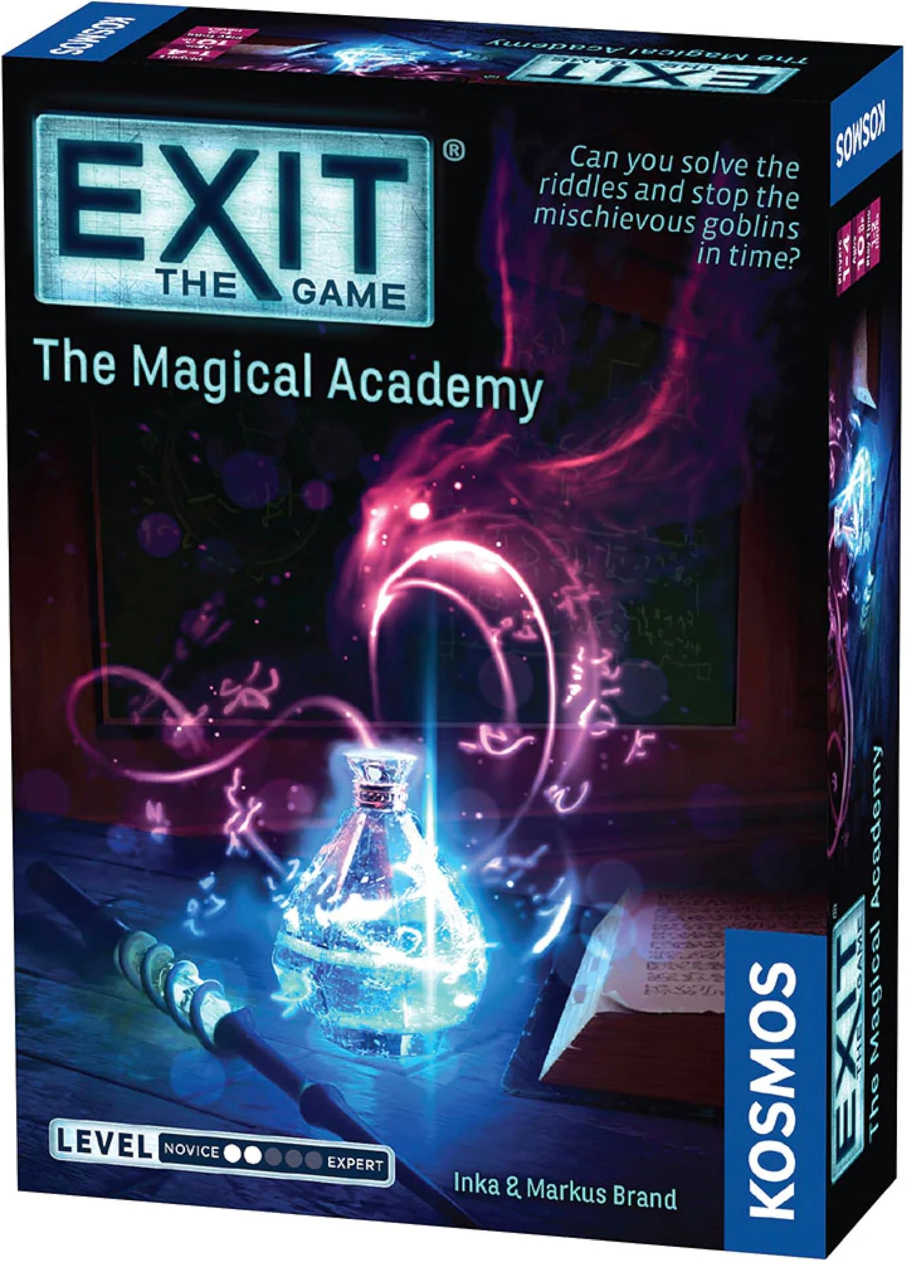 EXIT: The Magical Academy, Escape Room Card Game, Board Games for Game Night, Family Games for Adults and Kids, For 1 to 4 Players, Age 10+, Blue