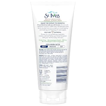 St. Ives Gentle Smoothing Face Scrub and Mask Oatmeal, ONE , 6 oz