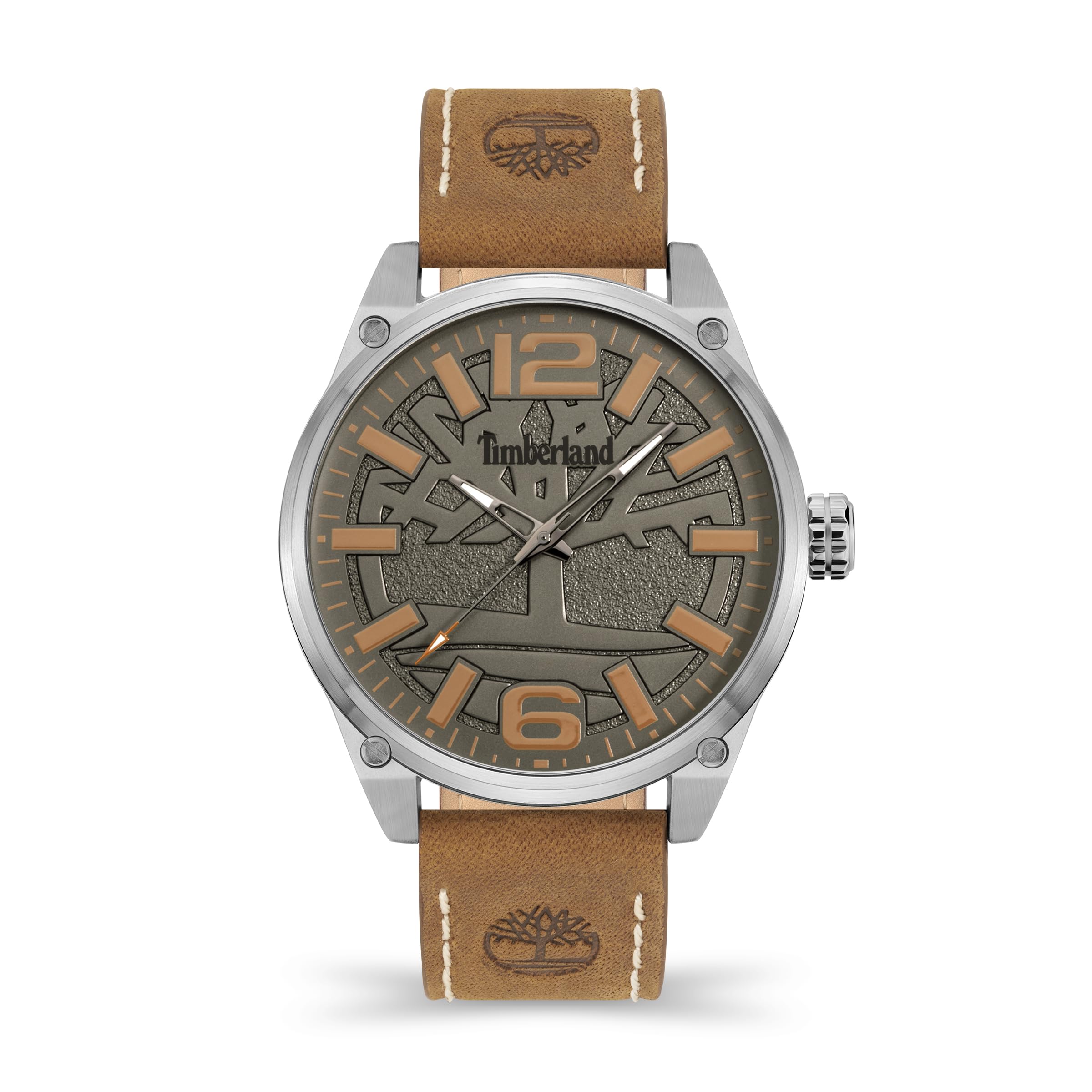 Timberland Ripley Z Reloj para hombre, correa de cuero marrón, acero, 3 ATM, marrón, poco convencional