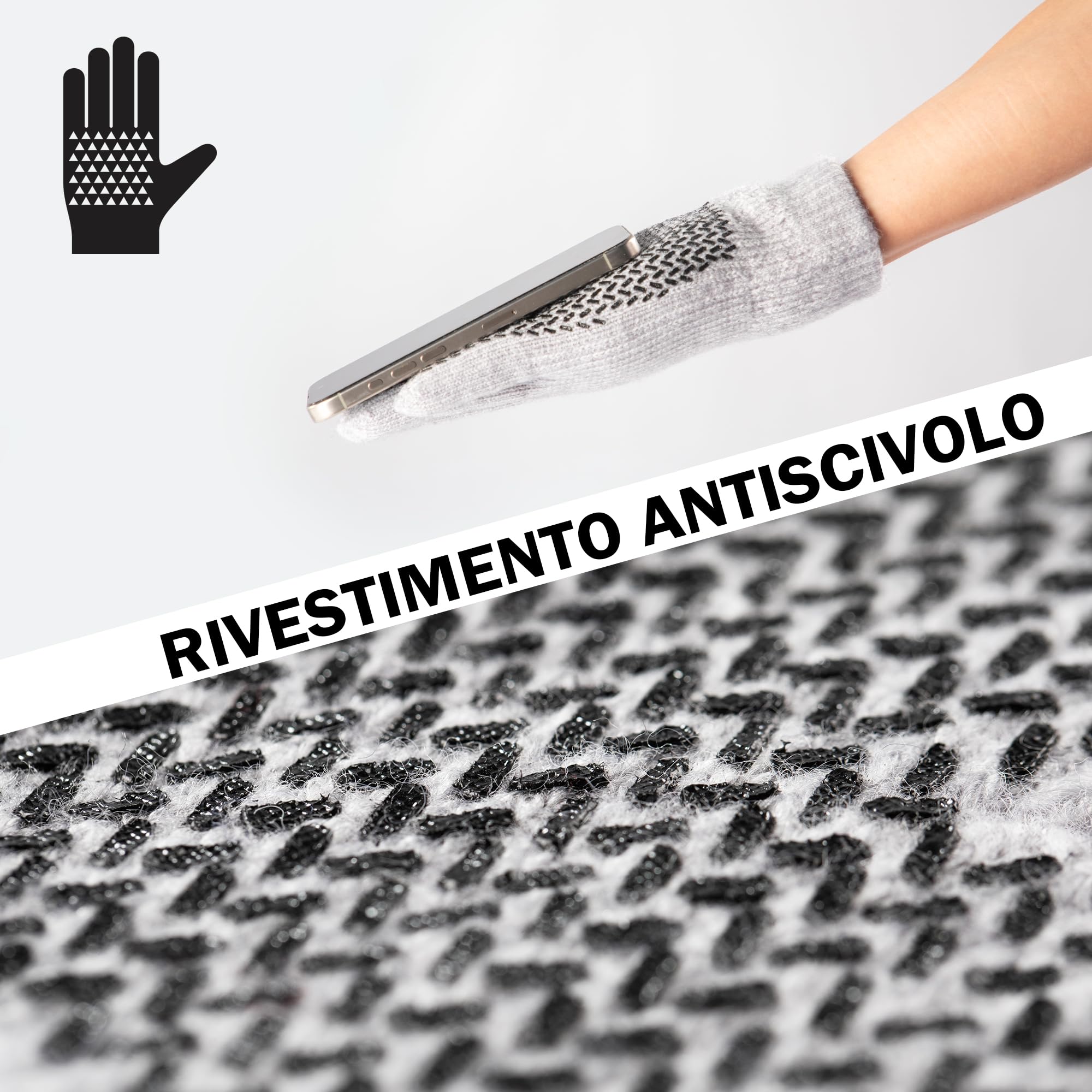 ineepor Guanti Invernali Uomo Donna Guanti Touch Screen Doppi Guanti In Lana Fodera In Pile Termici Antiscivolo Corsa Neve Guida Ciclismo Sportivi