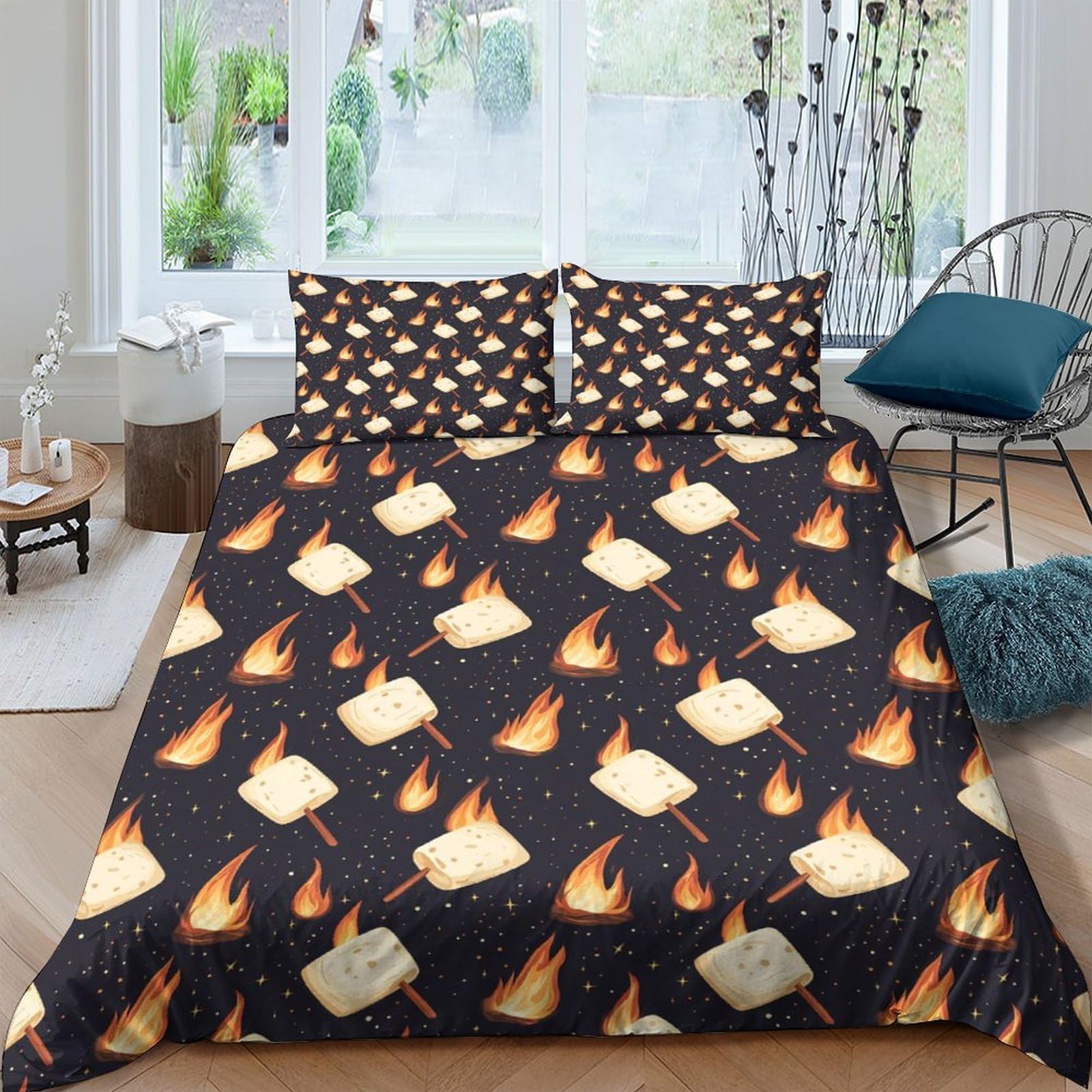 GPLZQXKJNH 3D Printed Western Cowboy Duvet Cover Microfiber Soft Breathable Sunset Desert Bedding Set with 2 Pillowcases for Bedroom Decor Single（135x200cm）