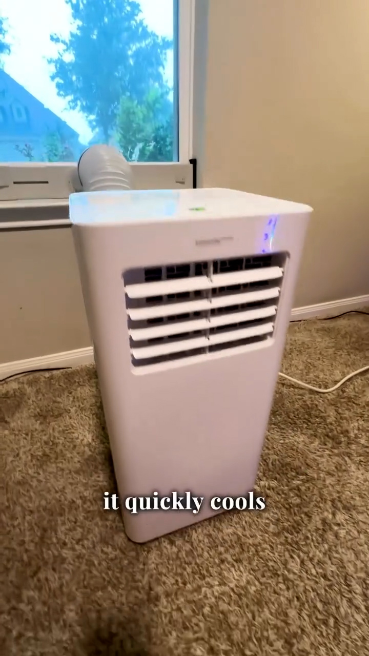 Image of EUHOMY Portable Air Conditioners 12,000 BTU, 4-in-1 Portable Air Conditioner for Rooms Up to 550 Sq.Ft. with Cool, Fan, Dehumidifier, Sleep, Portable AC Unit with Remote & 24H Timer, Installation Kits