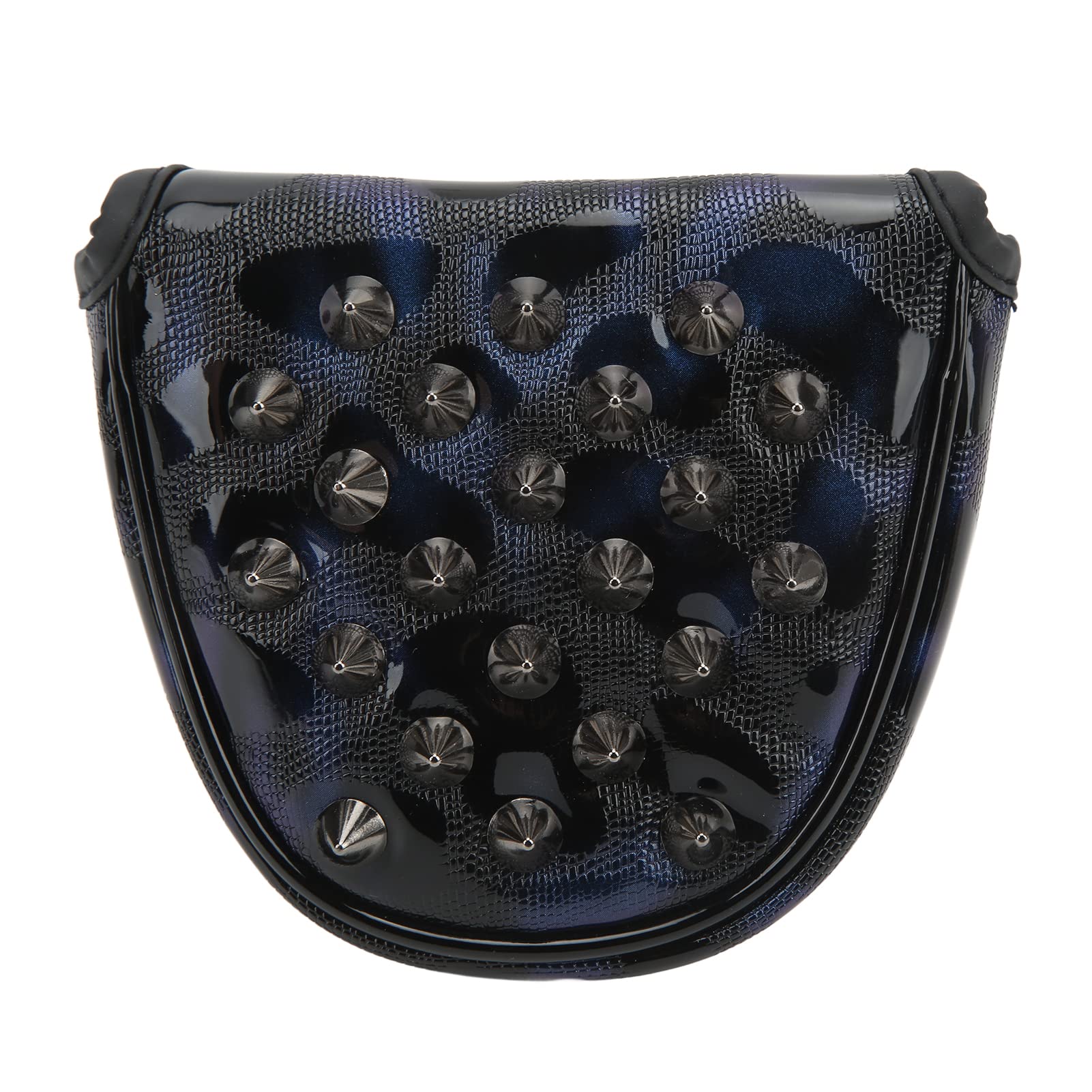 Funda de Cabeza para Club de Golf Putter PU Cubierta Interior de Felpa Impermeable con Remaches Hebilla magnética para Entrenamiento competición Uso Diario