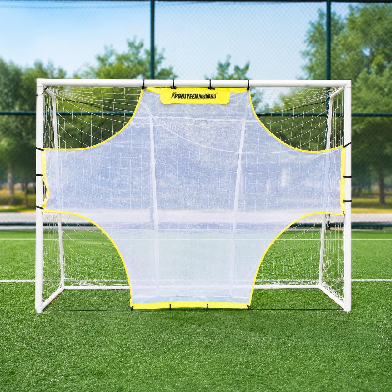 Fußball Trainingszubehör Torwand, Robustes Polyester Zielnetz für Schießgenauigkeit, faltbar, tragbar – perfekt für Vereine und Jugendspieler