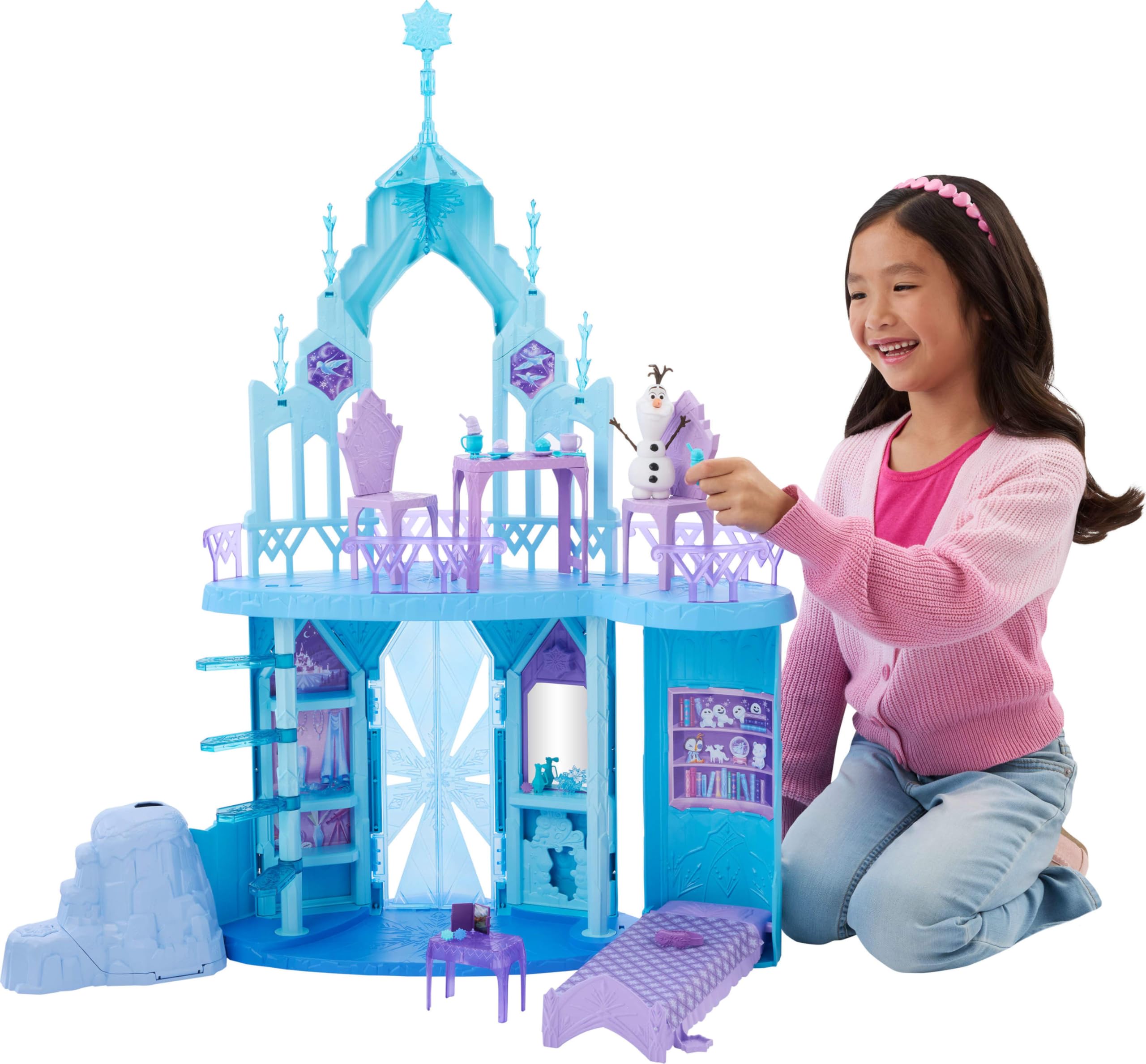 Amazon.com: Mattel Disney Frozen Elsa Ice Castle Playset with Olaf