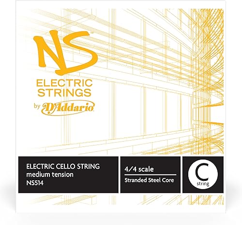 Miniatura 10 de D'Addario NS - Cuerda eléctrica de violonchelo simple, escala 44, tensión media