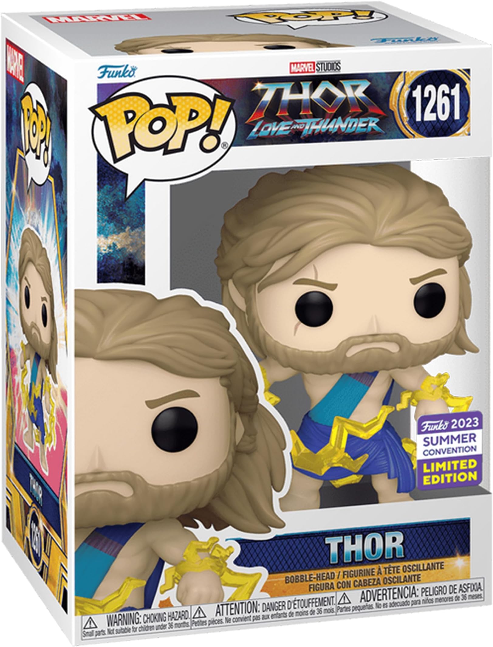 Pop! Marvel: Thor Love & Thunder - Thor in Toga 2023 Summer Convention Multicolor Exclusive Vinyl Figure #1261