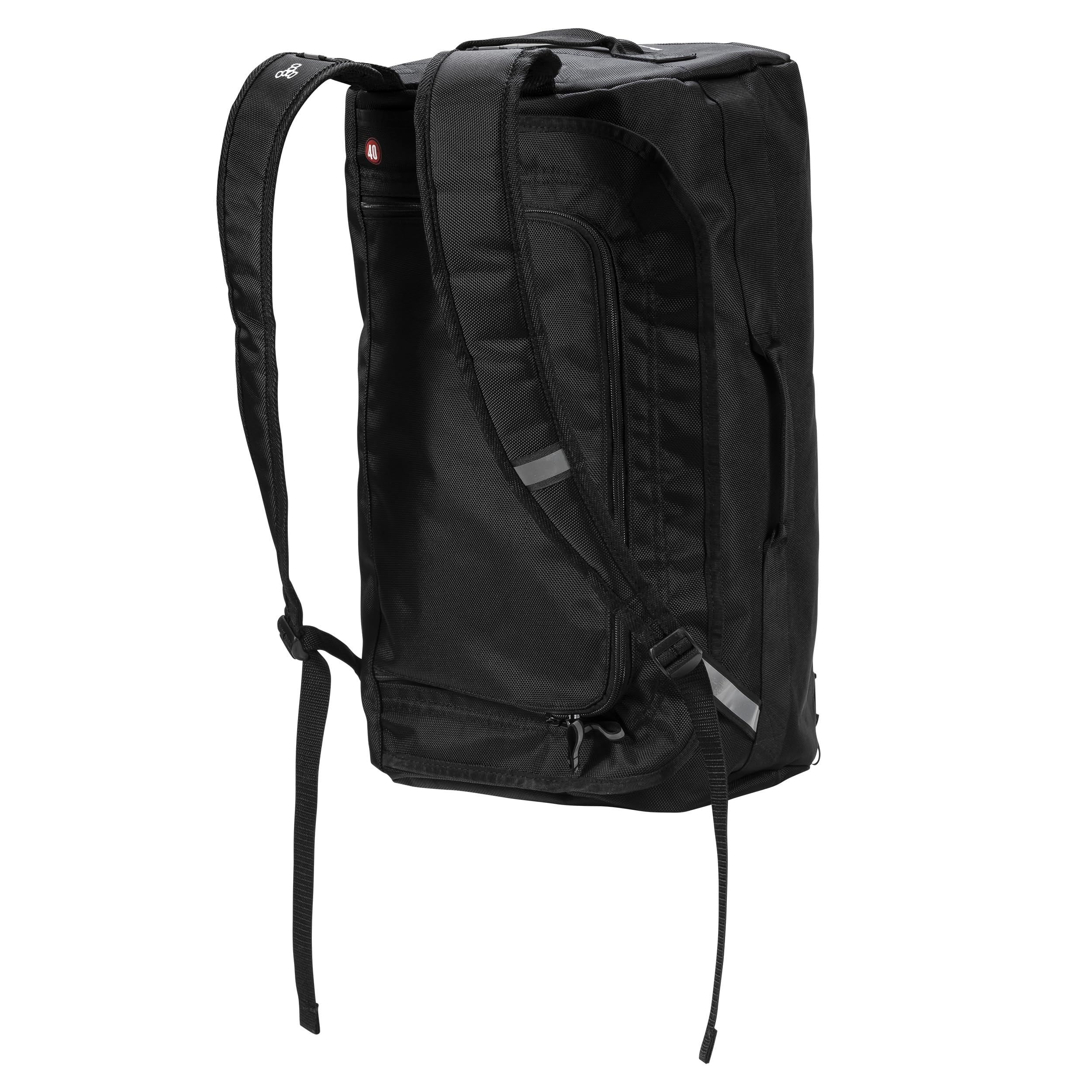 Triple Eight 40L GEAR40 Duffelpack, Schwarz - Mehrzweck-Ausrüstungstasche für Skateboarden, Rollschuhlaufen und andere Actionsportarten